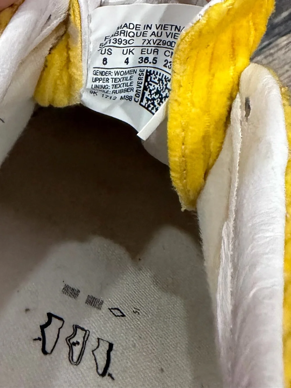 Converse MadeMe x One Star Yellow Corduroy Low-Top Sneakers with White Accents